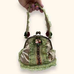 Vintage Malina Victorian Style Laced handbag Clutch BRIDGERTON Style